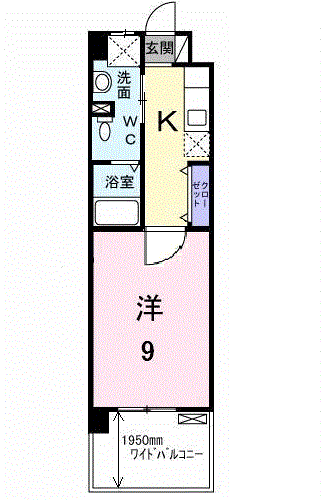 【高松市上天神町のマンションの間取り】