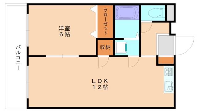 福津市福間南のアパートの間取り