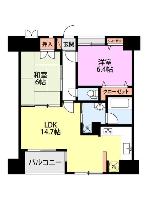 アパガーデンコート弁天公園の間取り