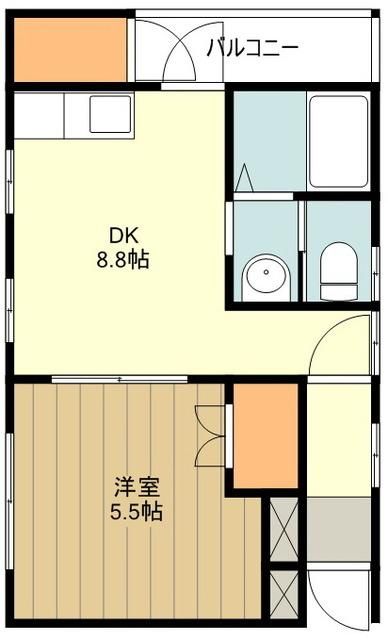 昭島市玉川町のマンションの間取り