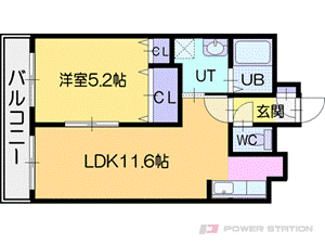 札幌市厚別区青葉町のマンションの間取り