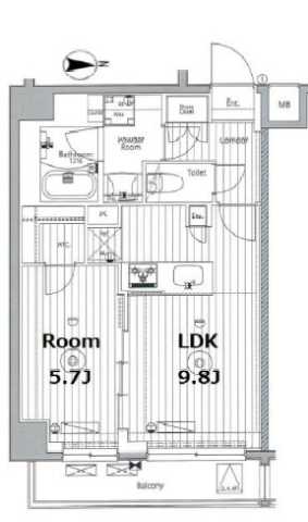 墨田区東向島のマンションの間取り