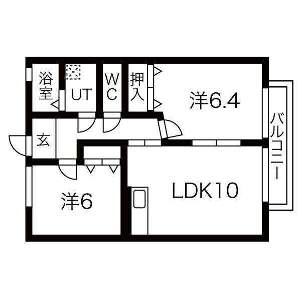 春日井市八田町のアパートの間取り