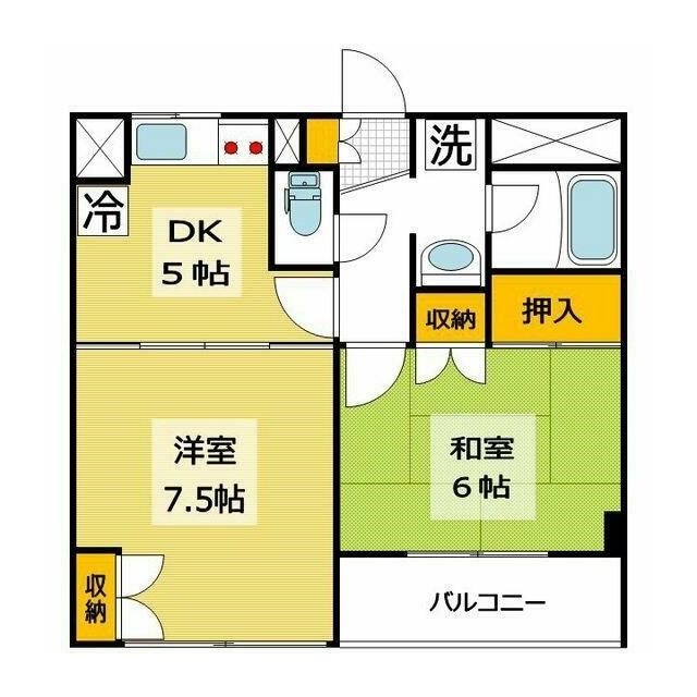 草加市草加のマンションの間取り