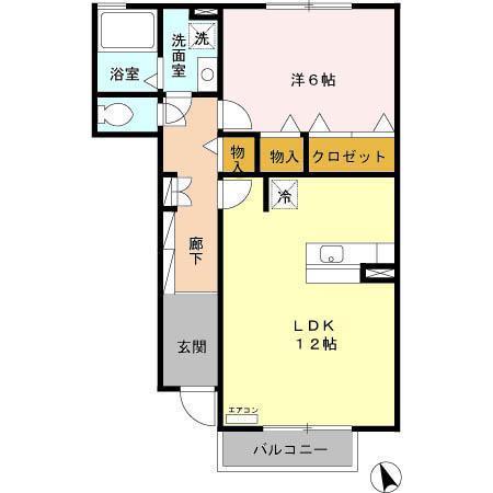 メゾン　アンダルシアＣの間取り