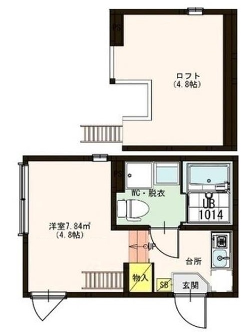 足立区梅田のアパートの間取り