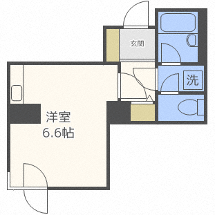 【札幌市中央区南三条西のマンションの間取り】