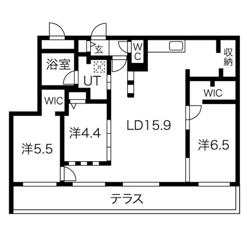 【CRESCENDO月寒西の間取り】