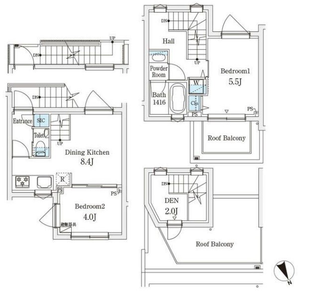 AGRATIO TERRACE 恵比寿の間取り