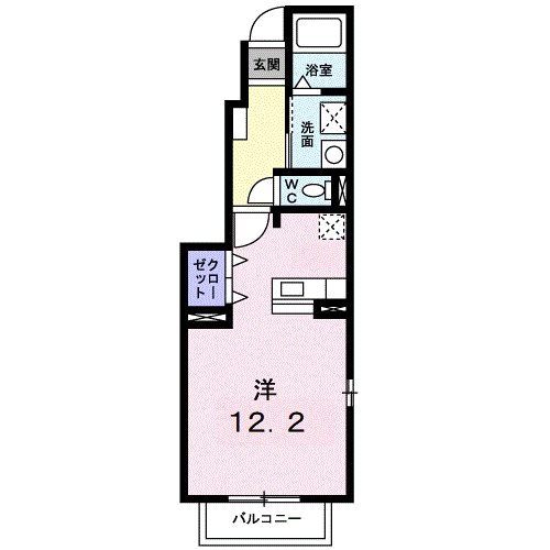 薩摩川内市宮崎町のアパートの間取り