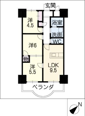 天神山マンションII号館の間取り