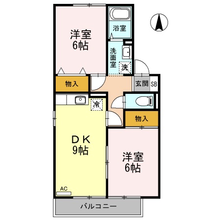 リトルバード津高　A棟の間取り