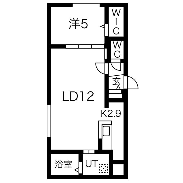 札幌市白石区菊水二条のマンションの間取り