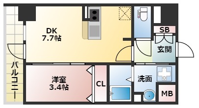 大阪難波Noahの間取り