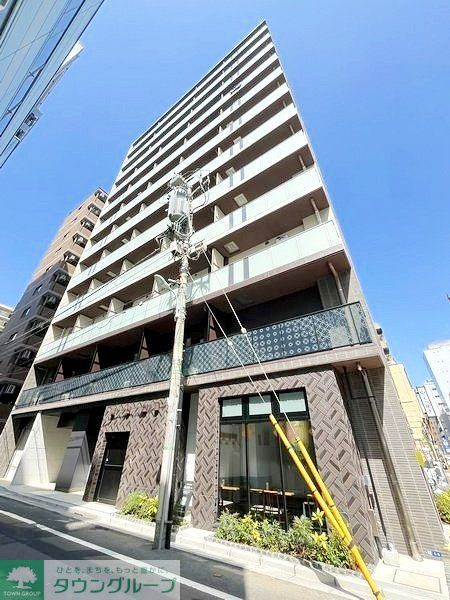 【中央区日本橋茅場町のマンションの建物外観】