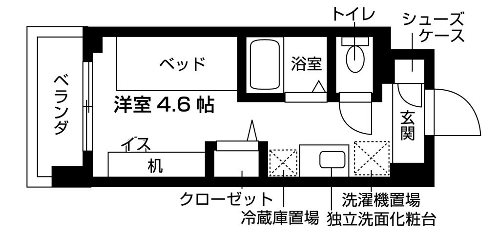 京都市左京区高野泉町のマンションの間取り