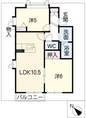 メゾンファミールＢ棟の間取り