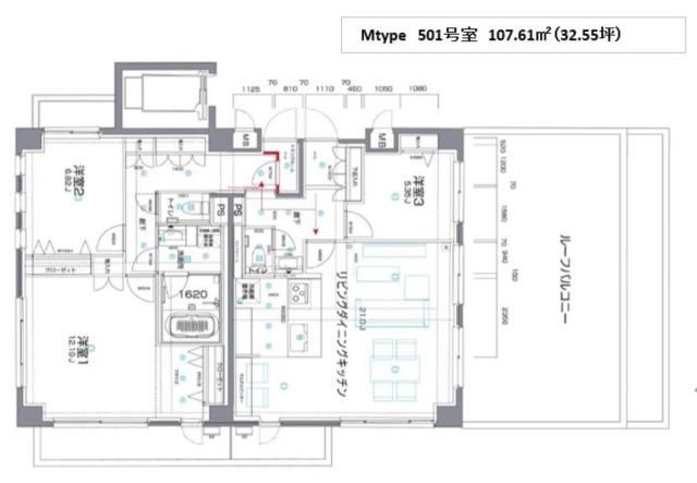 目黒区駒場のマンションの間取り