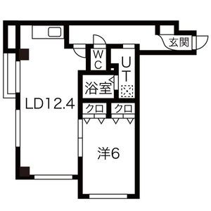 札幌市白石区東札幌一条のマンションの間取り