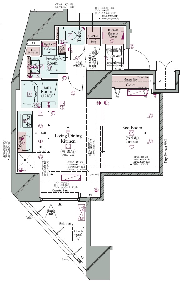 コンシェリア後楽園 ＨＩＬＬＴＯＰ ＳＱＵＡＲＥの間取り