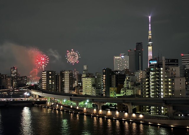 眺望　隅田川の花火が見えるお部屋もあります！