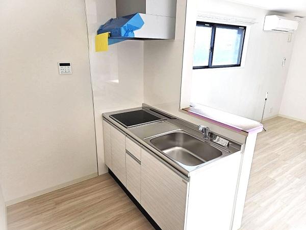 キッチン　IHコンロ２口カウンターシステムキッチン