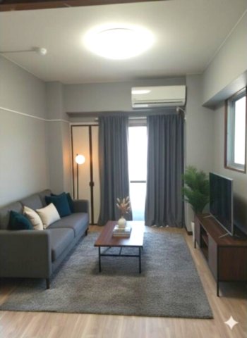 居室・リビング　家具・アクセントラグ等はイメージとなります