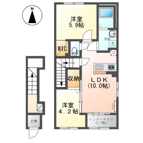 南京終7丁目アパート新築工事の間取り写真