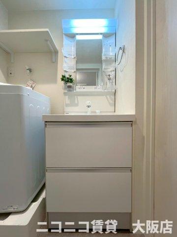 洗面設備　CG画像です。家具家電付きではありません