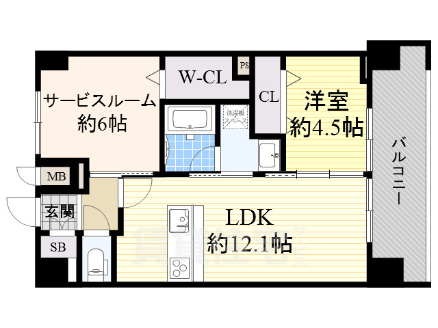 地下鉄谷町線 天神橋筋六丁目駅 徒歩7分 9階建 築7年の間取り写真