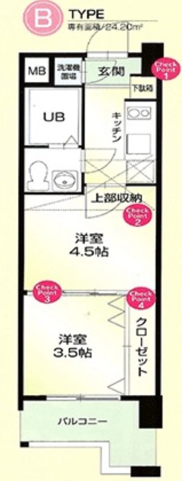 ＪＲ鹿児島本線 博多駅 徒歩12分 15階建 築22年の間取り写真