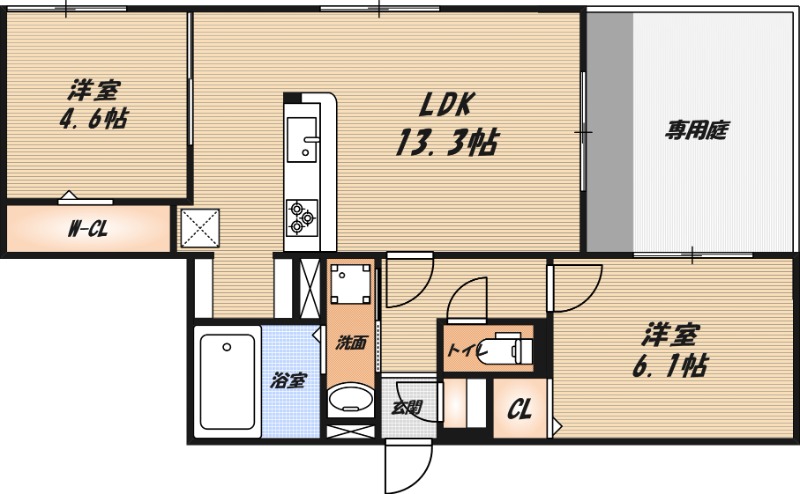 D-residence東五百住町の間取り写真
