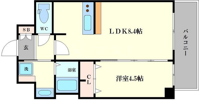 プレサンス梅田東グラッドの間取り写真