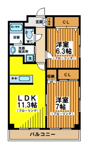 レジデンスミヤビの間取り写真