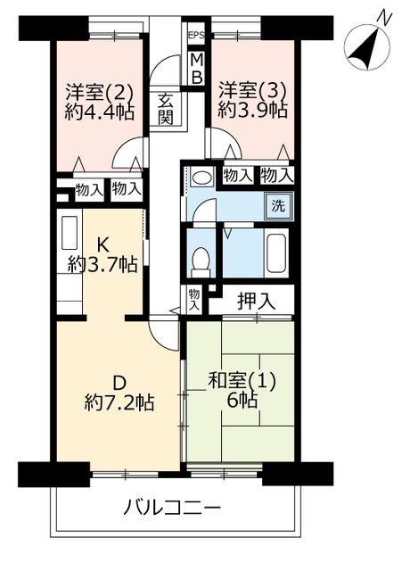 UR鶴ヶ丘の間取り写真