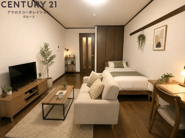 居室・リビング　画像中の家具はAIにより配置加工しているため付属しません