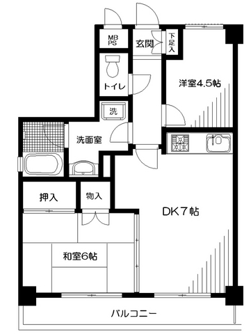 日神パレステージ鶴見市場第2の間取り写真