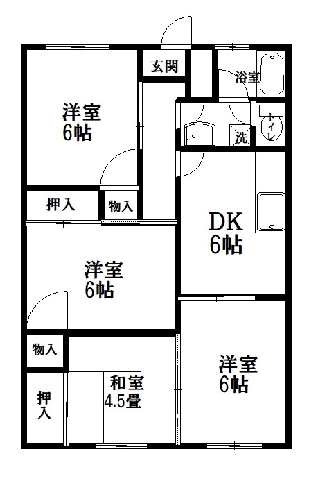 コーポ竜王の間取り