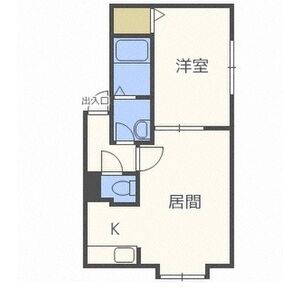 札幌市手稲区曙六条のアパートの間取り