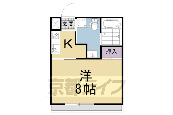 【京都市下京区打越町のマンションの間取り】