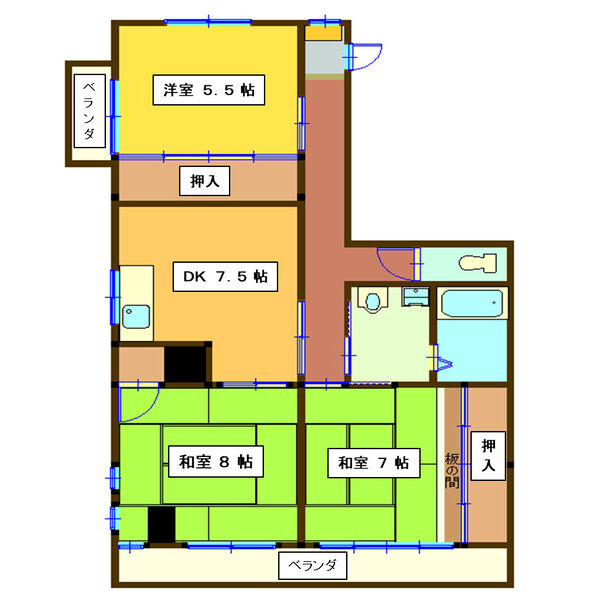 アビタシオンOHNOの間取り