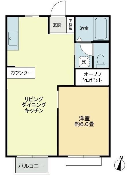 高松市春日町のアパートの間取り