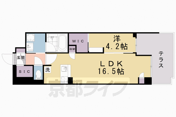 シャーメゾン京都御所西の間取り