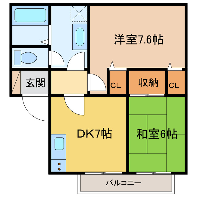 クレールメゾンA・Ｂの間取り