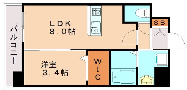 北九州市八幡西区藤田のマンションの間取り