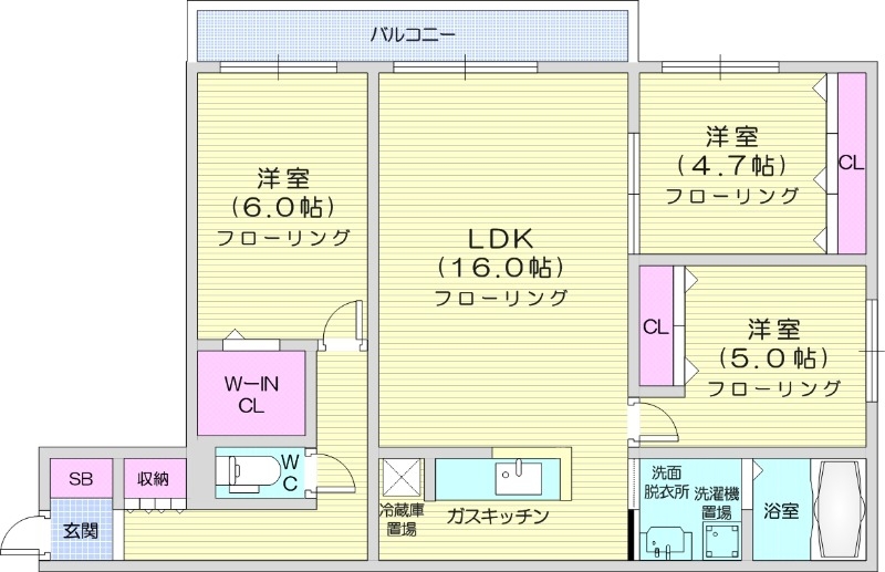 CreaResidence元町の間取り