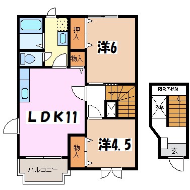 エステパルケAの間取り