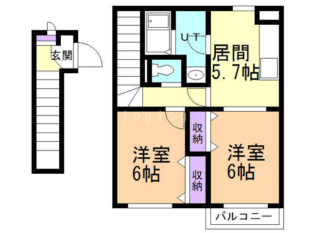 ロイコプサールのないの間取り