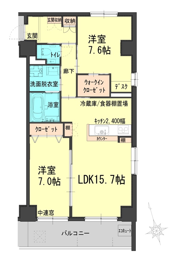 サンセール東古松IIIの間取り