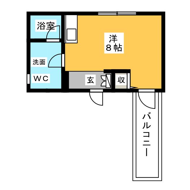 名古屋市西区花の木のアパートの間取り